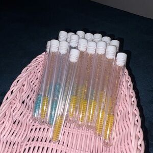Clear and Yellow Makeup Applicator Brushes